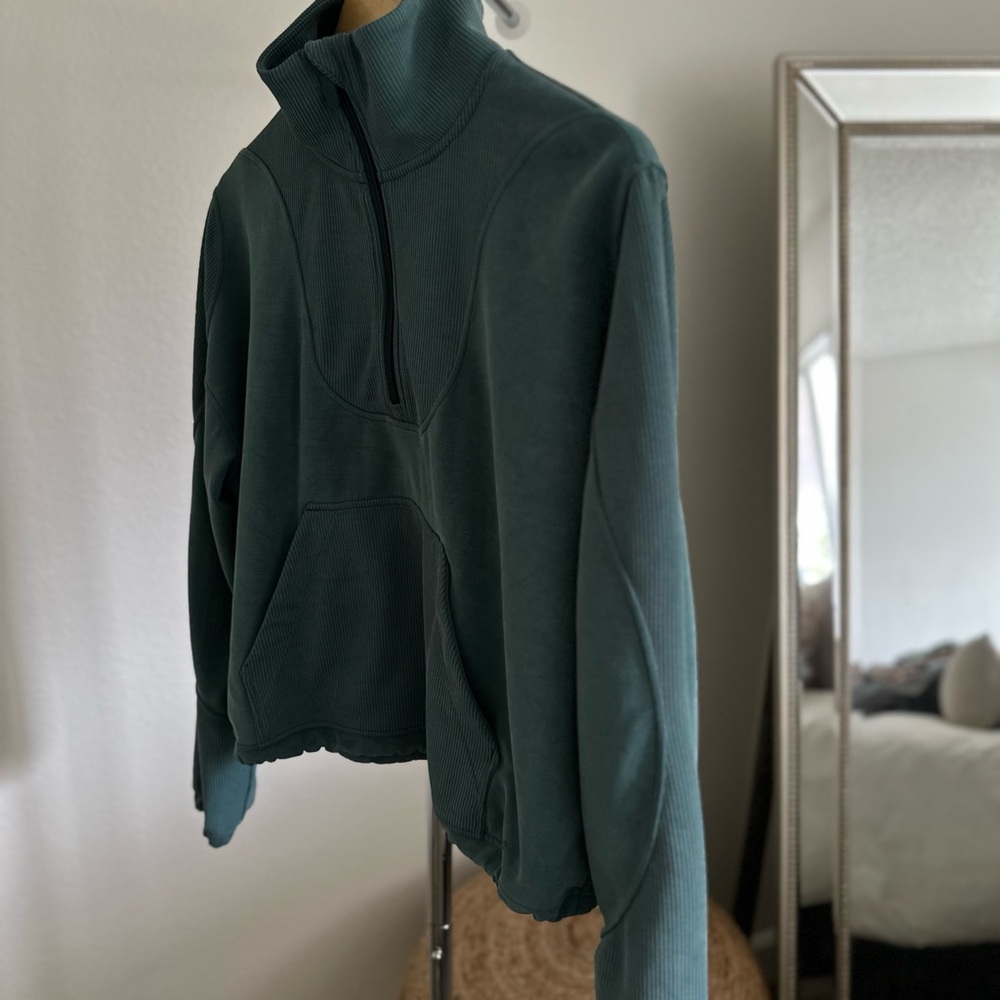 Lululemon Athletica Brushed Softstreme Ribbed Half Zip Jacket LIKE NEW - Picture 5 of 14